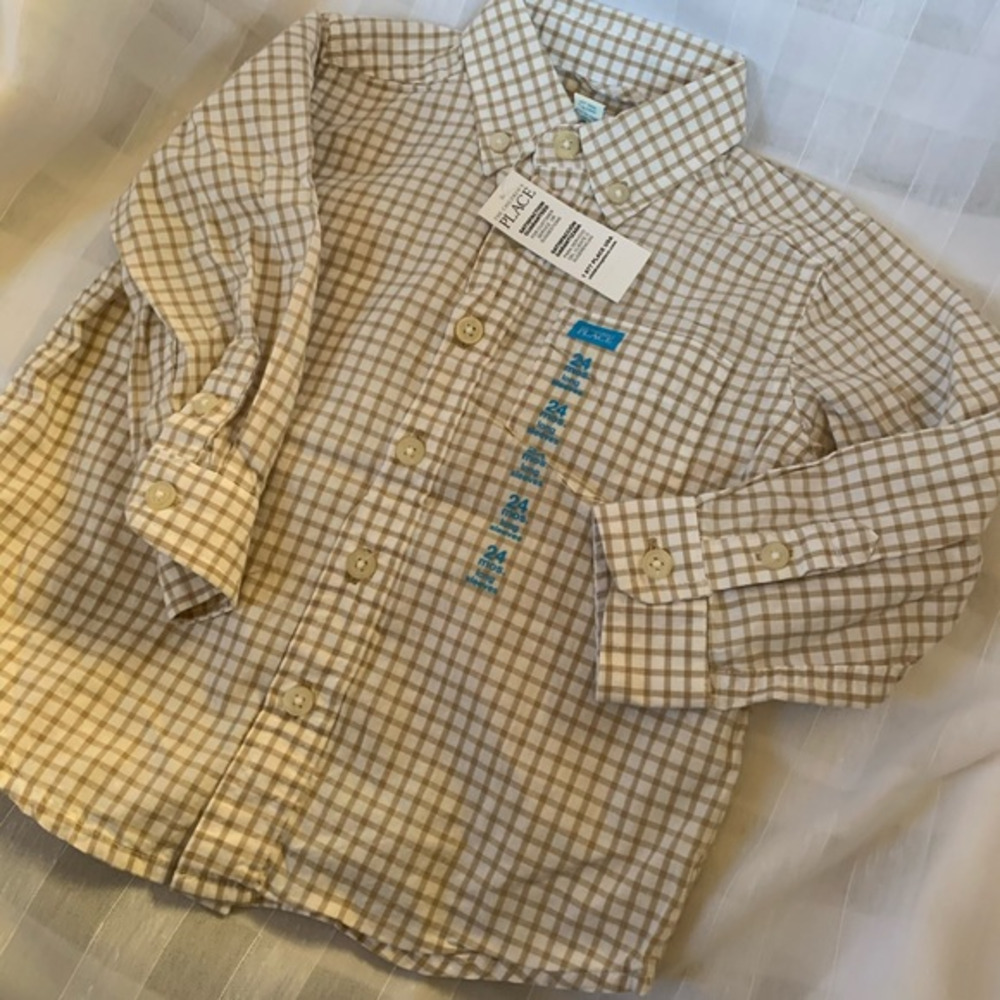 New The Children Place Long Sleeve Shirt Sz 24 M